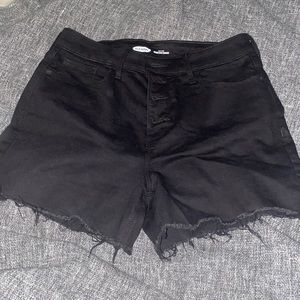 High waisted black shorts